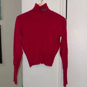 Vivienne Westwood 90's Fuchsia Pink Orb Turtleneck Sweater